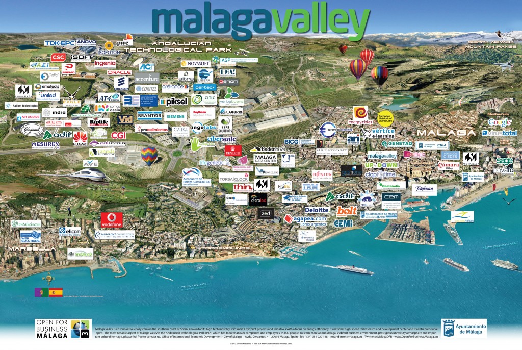 Mapa Malaga Valley ampliado